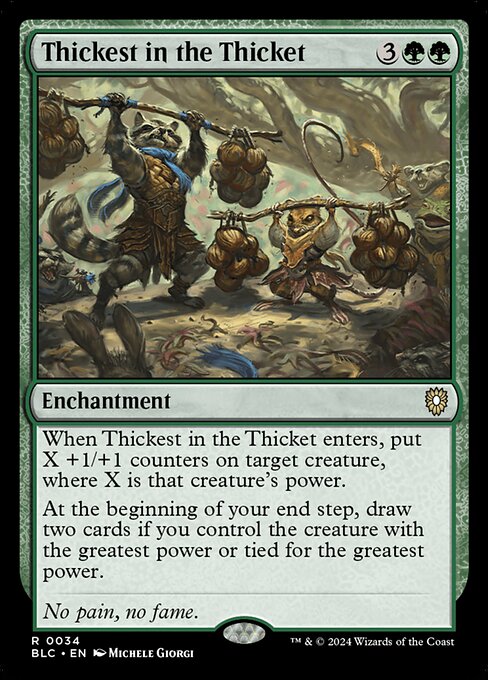 Thickest in the Thicket (34) [Bloomburrow Commander]