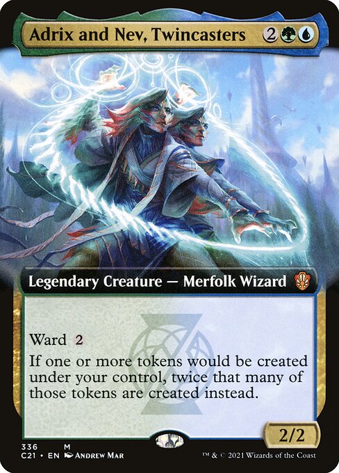 Adrix and Nev, Twincasters (336) [Commander 2021] [Extended Art]