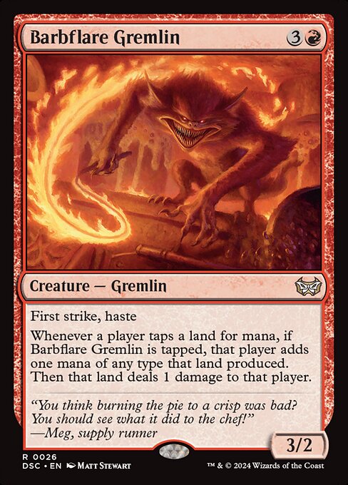 Barbflare Gremlin (26) [Duskmourn: House of Horror Commander]