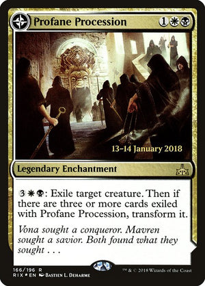 Profane Procession // Tomb of the Dusk Rose (166s) [Rivals of Ixalan Promos]