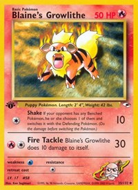 Blaine's Growlithe (35) (035/132) [Gym Heroes (Unlimited)]