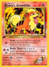 Blaine's Growlithe (062/132) [Gym Challenge (Unlimited)]