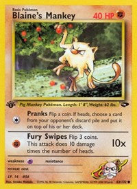 Blaine's Mankey (063/132) [Gym Challenge (Unlimited)]