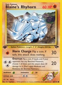 Blaine's Rhyhorn (065/132) [Gym Challenge]