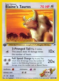 Blaine's Tauros (064/132) [Gym Heroes (Unlimited)]