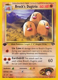 Brock's Dugtrio (022/132) [Gym Challenge (Unlimited)]