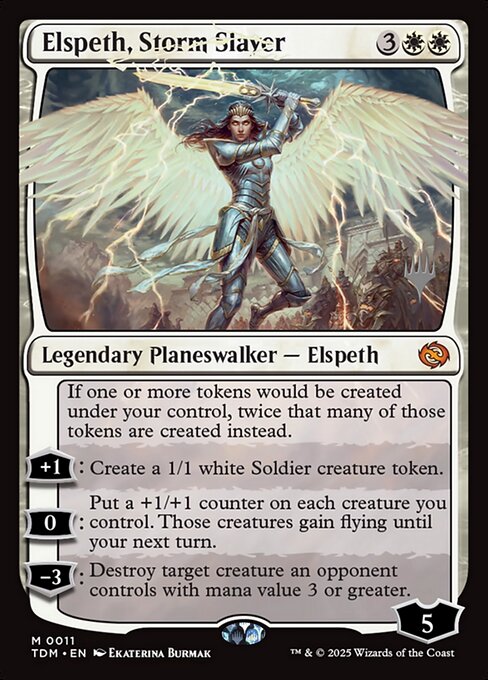 Elspeth, Storm Slayer (11p) [Tarkir: Dragonstorm Promos]