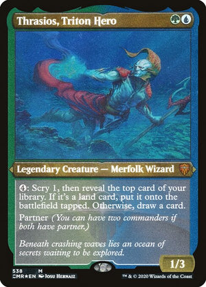Thrasios, Triton Hero (538) [Commander Legends] [Etched]