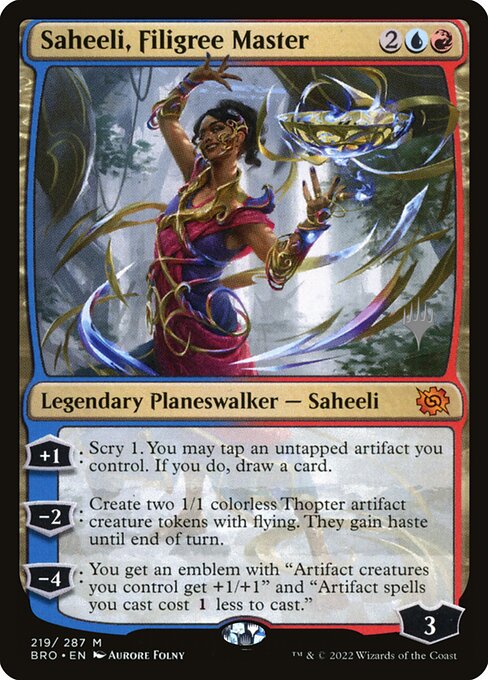 Saheeli, Filigree Master (219p) [The Brothers' War Promos]
