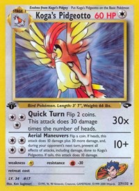 Koga's Pidgeotto (027/132) [Gym Challenge (Unlimited)]