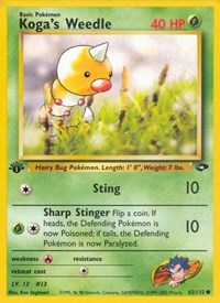 Koga's Weedle (082/132) [Gym Challenge (Unlimited)]