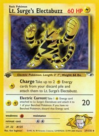 Lt. Surge's Electabuzz (27) (027/132) [Gym Heroes]