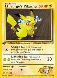 Lt. Surge's Pikachu (081/132) [Gym Heroes (Unlimited)]