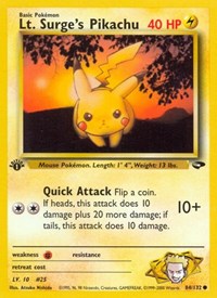 Lt. Surge's Pikachu (084/132) [Gym Challenge (Unlimited)]