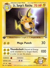 Lt. Surge's Raichu (028/132) [Gym Heroes (Unlimited)]