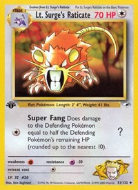Lt. Surge's Raticate (051/132) [Gym Heroes (Unlimited)]