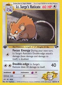 Lt. Surge's Raticate (053/132) [Gym Challenge]