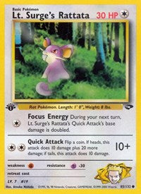 Lt. Surge's Rattata (085/132) [Gym Challenge (Unlimited)]
