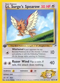 Lt. Surge's Spearow (83) (083/132) [Gym Heroes (Unlimited)]