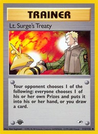 Lt. Surge's Treaty (112/132) [Gym Heroes (Unlimited)]