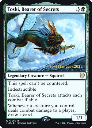 Toski, Bearer of Secrets (197s) [Kaldheim Promos]
