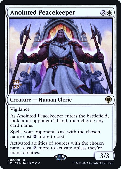 Anointed Peacekeeper (2s) [Dominaria United Promos]