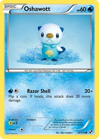 Oshawott (28) (28/114) [Black and White]
