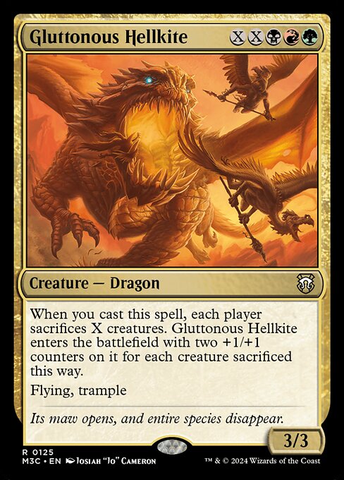 Gluttonous Hellkite (125) [Modern Horizons 3 Commander]