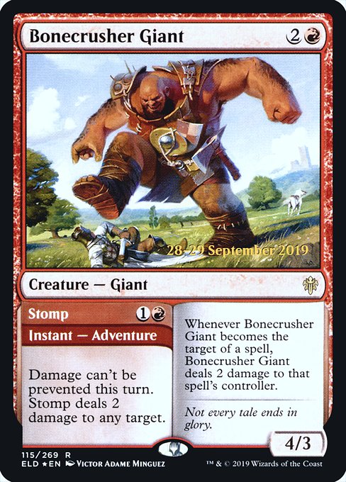 Bonecrusher Giant // Stomp (115s) [Throne of Eldraine Promos]