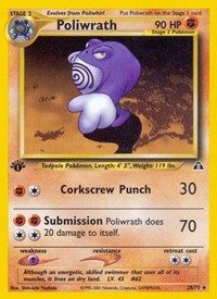 Poliwrath (28) (28/75) [Neo Discovery (Unlimited)]
