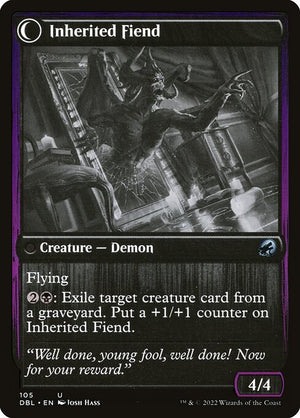 Heirloom Mirror // Inherited Fiend (105) [Innistrad: Double Feature] Reverse
