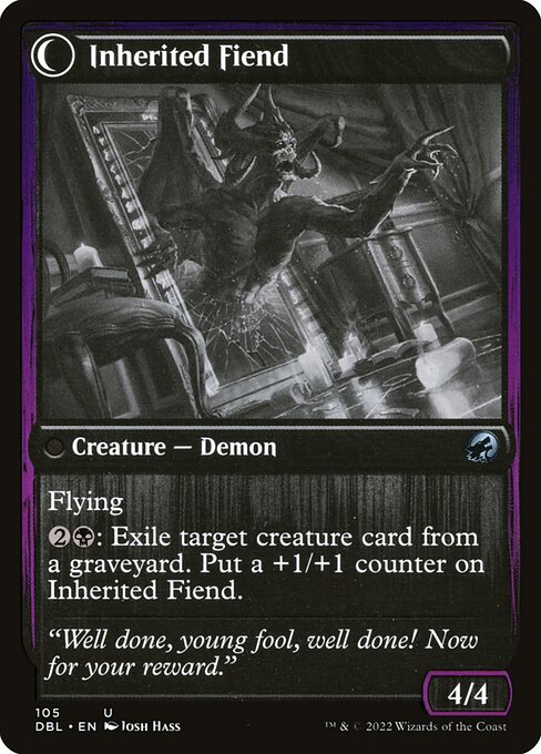Heirloom Mirror // Inherited Fiend (105) [Innistrad: Double Feature] Reverse
