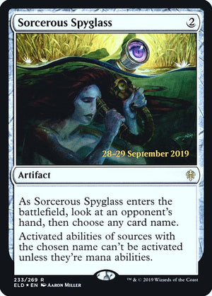 Sorcerous Spyglass (233s) [Throne of Eldraine Promos]