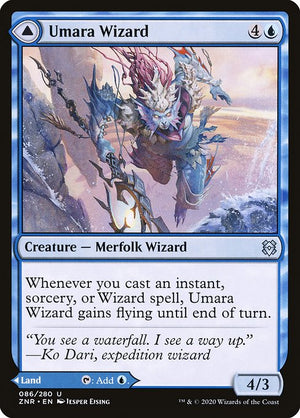 Umara Wizard // Umara Skyfalls (86) [Zendikar Rising]