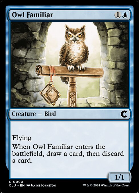 Owl Familiar (90) [Ravnica: Clue Edition]