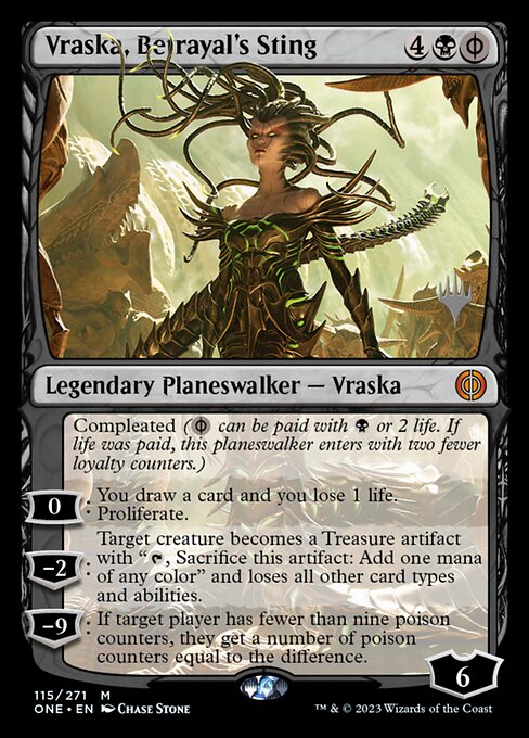 Vraska, Betrayal's Sting (115p) [Phyrexia: All Will Be One Promos]