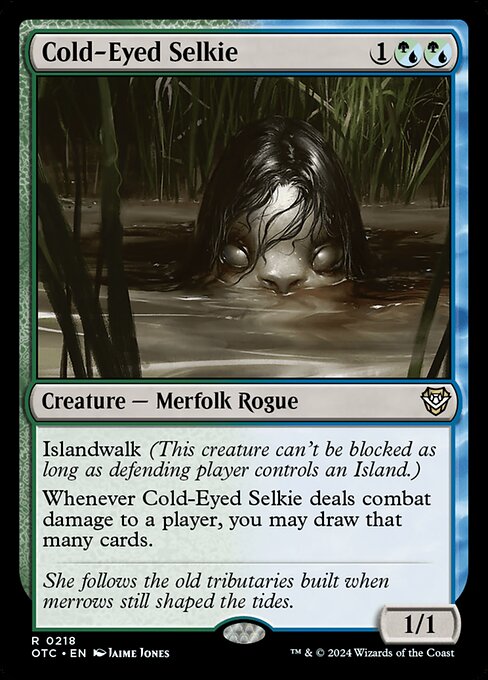 Cold-Eyed Selkie (218) [Outlaws of Thunder Junction Commander]