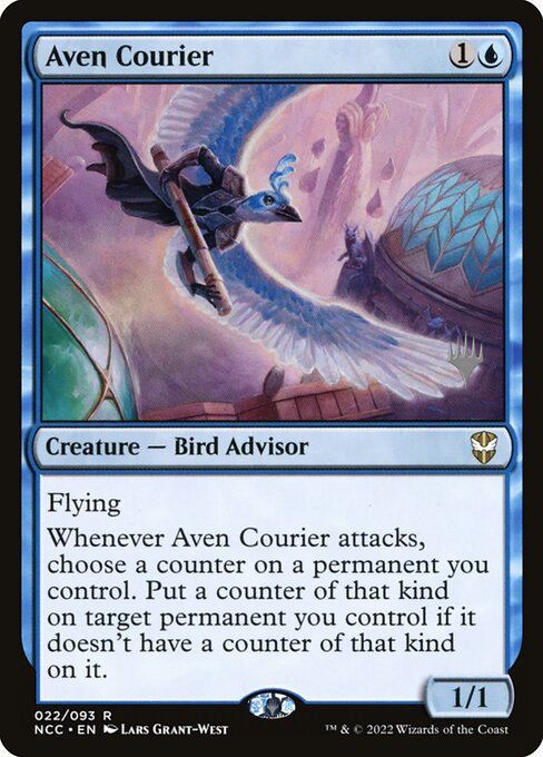 Aven Courier (22p) [New Capenna Commander Promos]