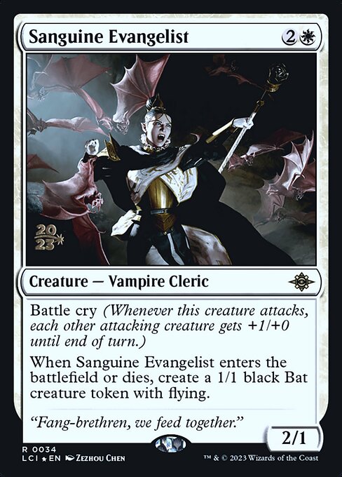 Sanguine Evangelist (34s) [The Lost Caverns of Ixalan Promos]
