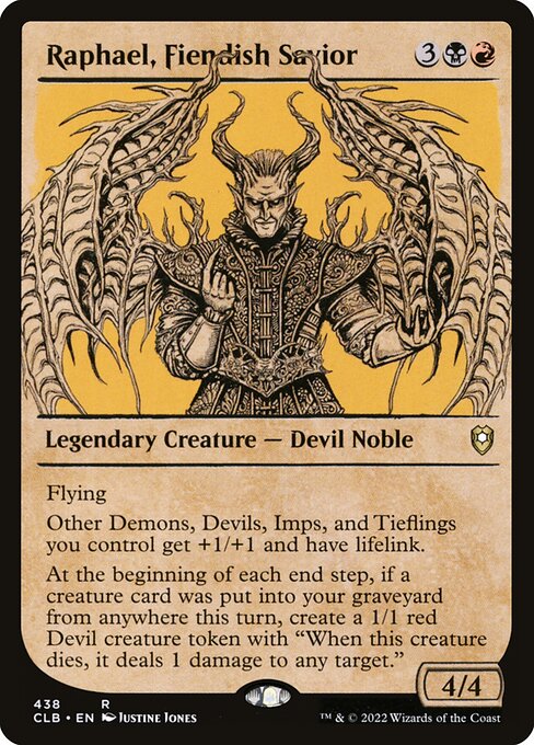 Raphael, Fiendish Savior (438) [Commander Legends: Battle for Baldur's Gate] [Showcase]