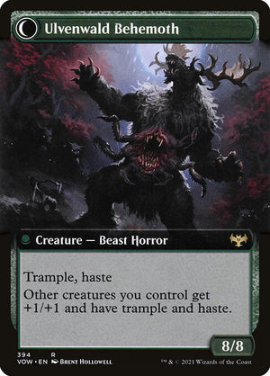 Ulvenwald Oddity // Ulvenwald Behemoth (394) [Innistrad: Crimson Vow] [Extended Art] Reverse