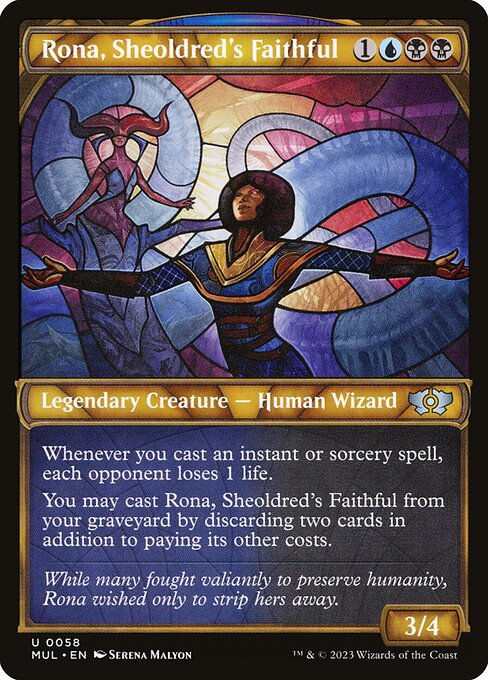 Rona, Sheoldred's Faithful (58) [Multiverse Legends] [Showcase]