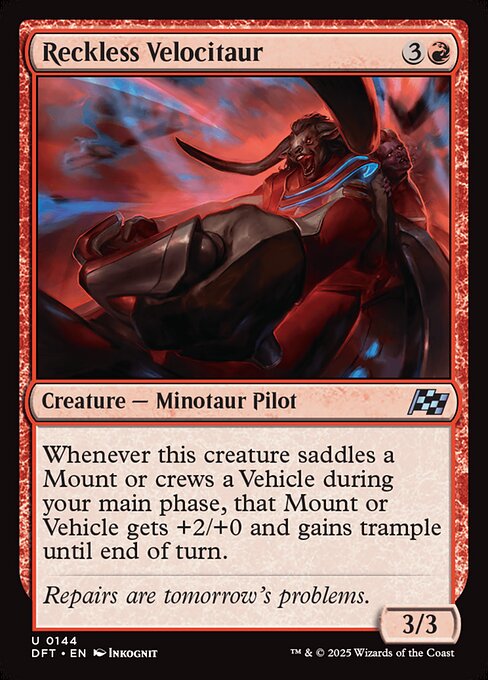 Reckless Velocitaur (144) [Aetherdrift]