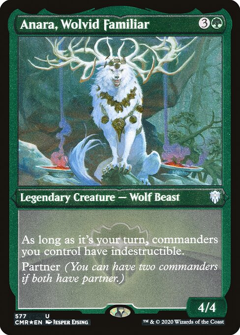 Anara, Wolvid Familiar (577) [Commander Legends] [Etched]