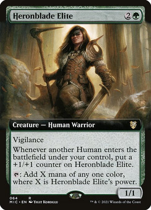 Heronblade Elite (64) [Midnight Hunt Commander] [Extended Art]