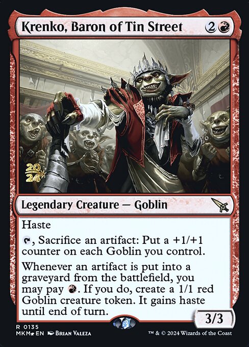 Krenko, Baron of Tin Street (135s) [Murders at Karlov Manor Promos]