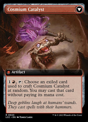 Ore-Rich Stalactite // Cosmium Catalyst (23) [The Lost Caverns of Ixalan Commander] [Extended Art] Reverse