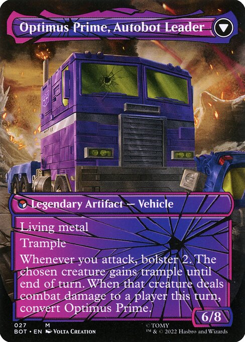 Optimus Prime, Hero // Optimus Prime, Autobot Leader (27) [Transformers] [Borderless] Reverse