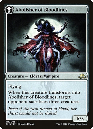 Voldaren Pariah // Abolisher of Bloodlines (111s) [Eldritch Moon Promos] Reverse