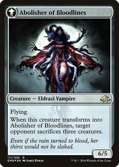 Voldaren Pariah // Abolisher of Bloodlines (111s) [Eldritch Moon Promos] Reverse